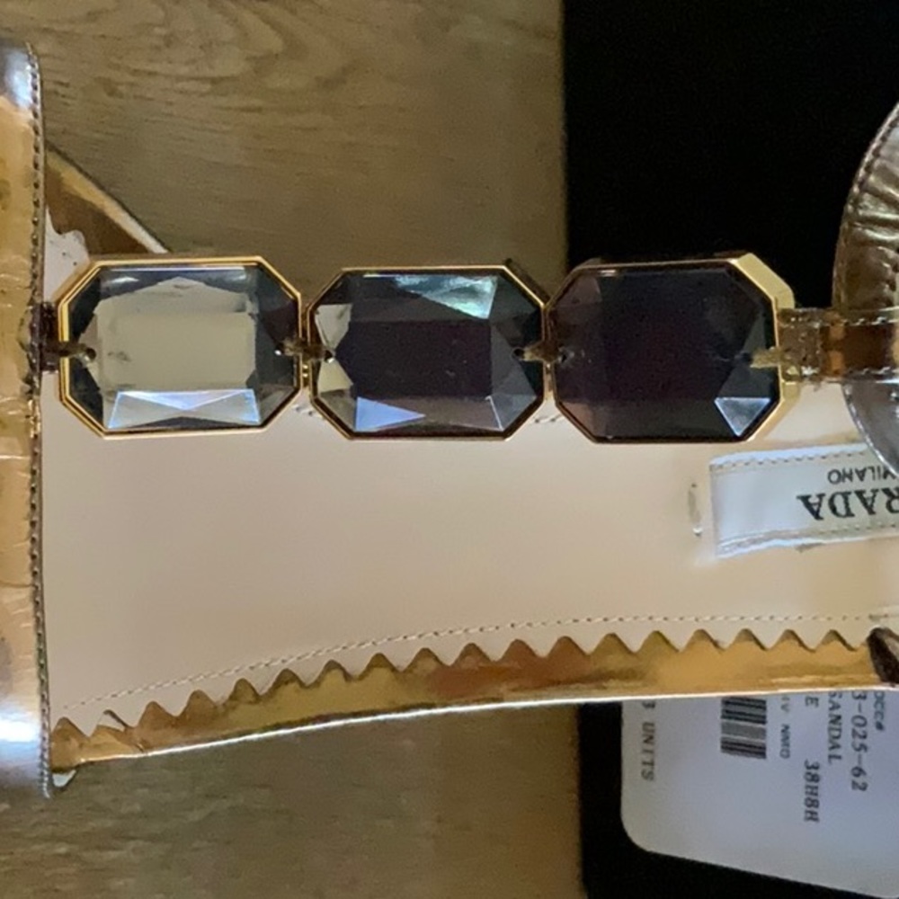 Prada t strap jeweled high heel sandals - Picture 6 of 7